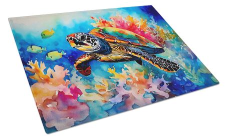 NEW Loggerhead Sea Turtle Glass Cutting Board Decorative Tempered Glass Kitchen Cutting and Serving Board Large Size Chopping Board