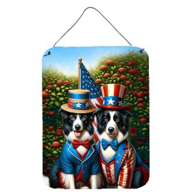 NEW All American Border Collie Wall or Door Hanging Prints Aluminum Metal Sign Kitchen Wall Bar Bathroom Plaque Home Decor Front Door Plaque, 12x