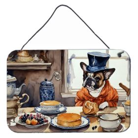 NEW French Bulldog Fall Kitchen Pumpkins Wall or Door Hanging Prints Aluminum Metal Sign Kitchen Wall Bar Bathroom Plaque Home Decor, 8HX12W