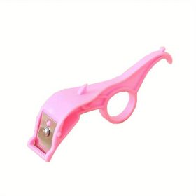 1pc, Portable Fruit Peeler, Stainless Steel Ring Pear Orange Kiwi Peeling Knief, Multi-functional Potato Vegetable Kitchen Dining Tool (Color: Pink)