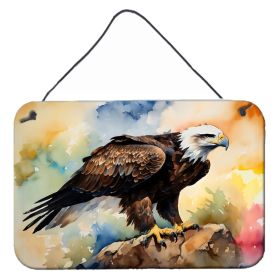 NEW Eagle Wall or Door Hanging Prints Aluminum Metal Sign Kitchen Wall Bar Bathroom Plaque Home Decor, 8HX12W, Multicolor (Default: Default)